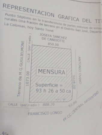 Campo de 93 hectáreas