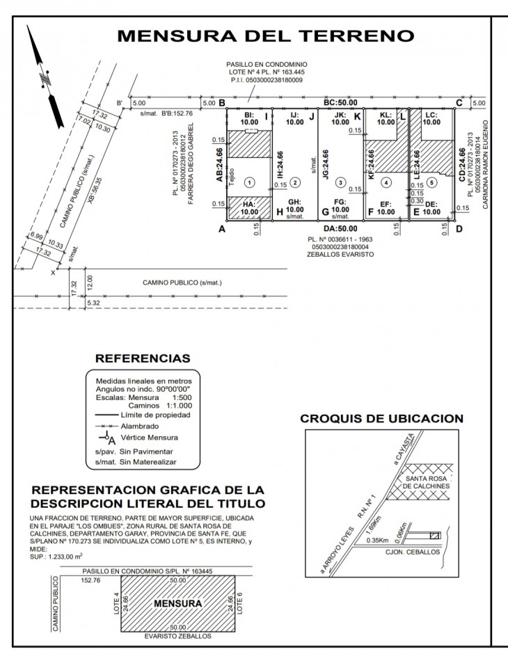 Terreno en venta en Santa Rosa de Calchines 