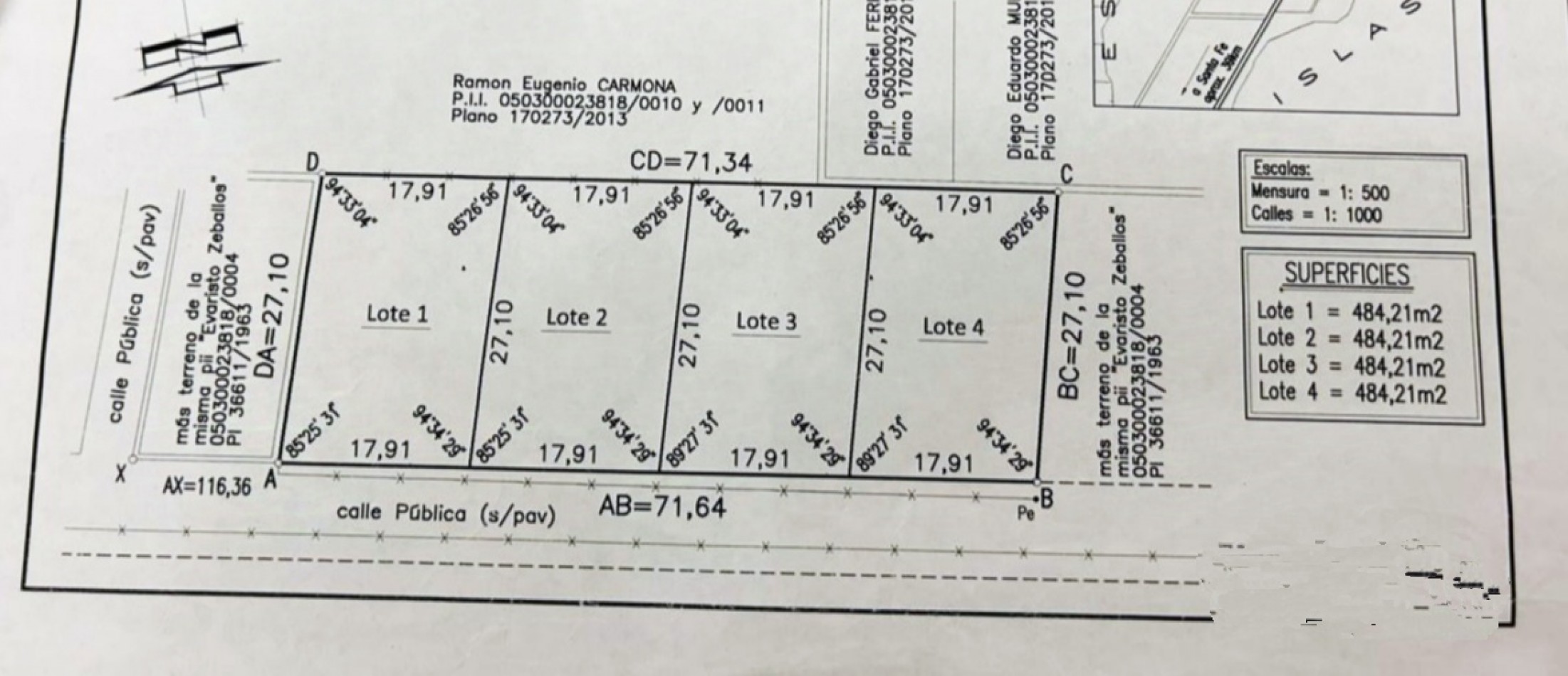 Terreno en venta en Santa Rosa de Calchines 