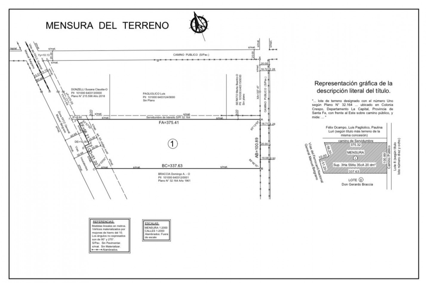 Campo de 3,5 hectareas en venta